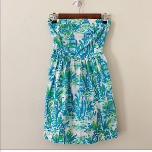 Lilly Pulitzer Strapless Lighthouse Dress Size XS